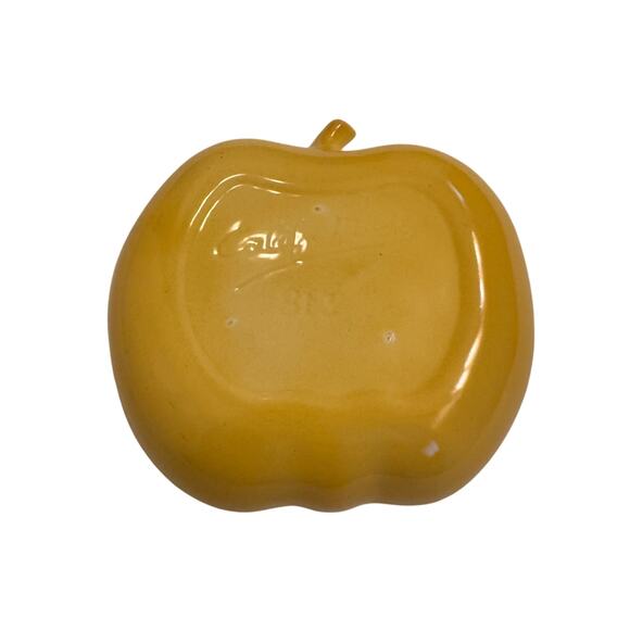 Vintage California Pottery Apple Serving Dish Yellow Ceramic - Picture 1 of 5